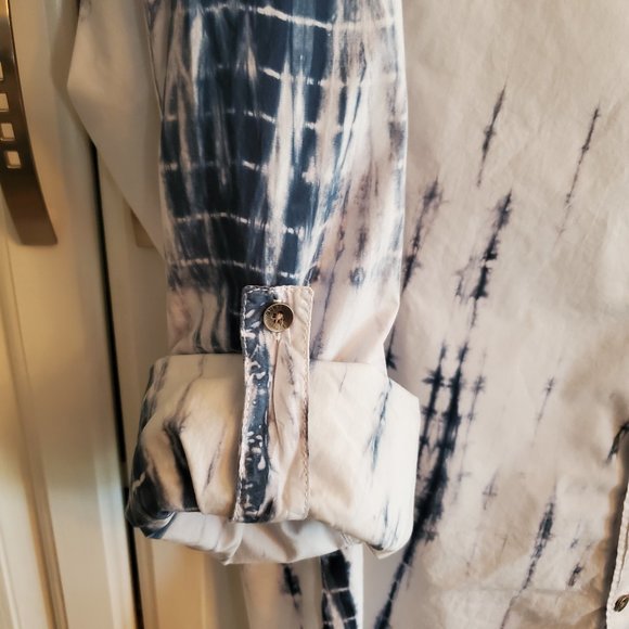 GUESS MEN"S BUTTON CASUAL SHIRT TIE DYED XL SLIM - Picture 11 of 12